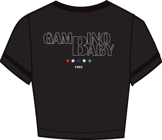Ruffled Black Gambino Baby Tee